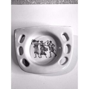 Vintage Heatherley Toothbrush Holder Wall Mount Ceramic Chesington England